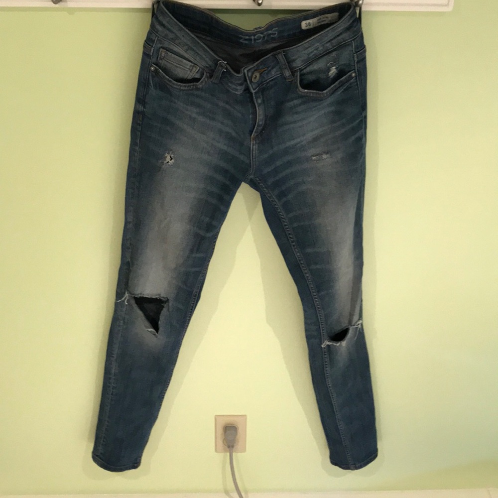 Distressed jeans